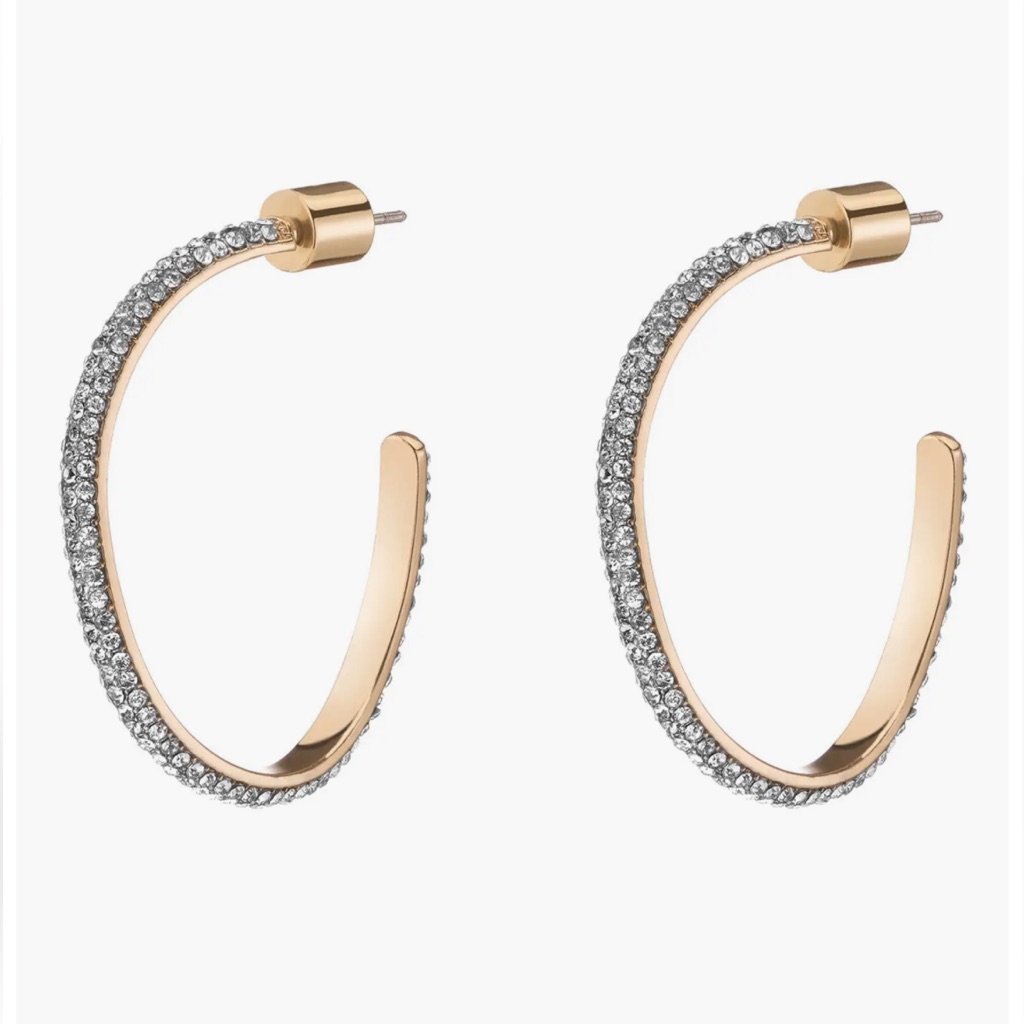 Demarson Gold Pave Calypso Hoop